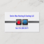 Carte De Visite Chauffage PERSONNALISABLE et refroidissement AVANT (Dos)