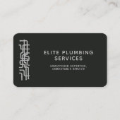 Carte De Visite Chauffage Réparation Service Pièces d'eau Moderne  (Devant)