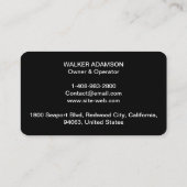 Carte De Visite Chauffage & Ventilation & Climatisation - CVC (Dos)