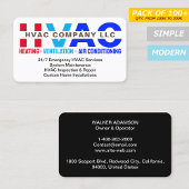 Carte De Visite Chauffage & Ventilation & Climatisation - CVC