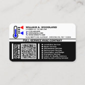 Carte De Visite Chauffage & Ventilation & Climatisation - Entrepri (Dos)