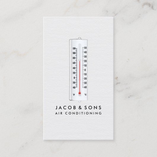 Carte De Visite Chauffage Ventilation Climatisation HVAC (Devant)