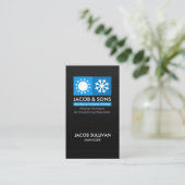 Carte De Visite Chauffage Ventilation Climatisation Refroidissemen (Debout devant)