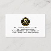 Carte De Visite Chauffeur avec monogramme de votre nom (Dos)