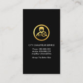 Carte De Visite Chauffeur Cadre Or Exquis (Dos)