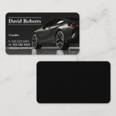 Carte De Visite Chauffeur chauffeur de taxi professionnel foncé (Devant / Derrière)