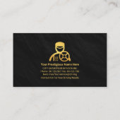 Carte De Visite Chauffeur Chauffeur Granit Noir (Dos)