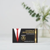 Carte De Visite Chauffeur Chauffeur Granit Noir (Debout devant)