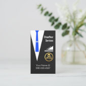 Carte De Visite Chauffeur Coat Jacket Driving Limo (Debout devant)