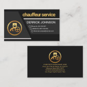 Carte De Visite Chauffeur créatif Trapezium Layers Gris (Devant / Derrière)