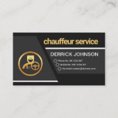 Carte De Visite Chauffeur créatif Trapezium Layers Gris (Devant)