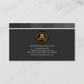 Carte De Visite Chauffeur de boîte à bandes gris monochrome (Dos)