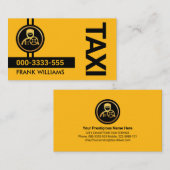 Carte De Visite Chauffeur de cabine de lignes de taxi jaune (Devant / Derrière)