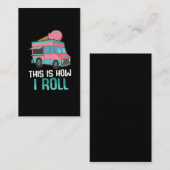 Carte De Visite Chauffeur de camion à crème glacée Livraison de de (Devant / Derrière)