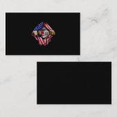 Carte De Visite Chauffeur de camion américain Drapeau Camion (Devant / Derrière)