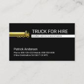 Carte De Visite Chauffeur de camion de ligne de transport de camio (Devant)