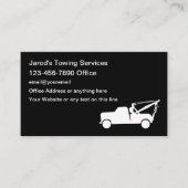 Carte De Visite Chauffeur de camion du service de remorquage autom (Devant)