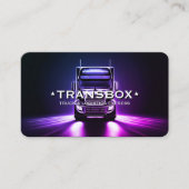 Carte De Visite Chauffeur de camion Mover Logistique foncé violet  (Devant)