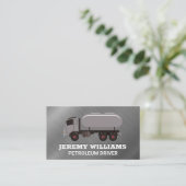 Carte De Visite Chauffeur de camion | Pétrole à gaz (Debout devant)