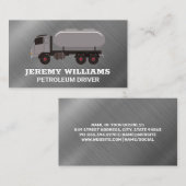 Carte De Visite Chauffeur de camion | Pétrole à gaz (Devant / Derrière)