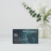 Carte De Visite Chauffeur de logistique de semi-camions Globe Laye (Debout devant)