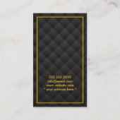 Carte De Visite Chauffeur de luxe Monogramme Or (Dos)