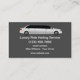 Carte De Visite Chauffeur de service de réservation de trajet Uber