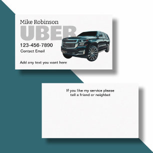 Carte De Visite Chauffeur de service de voiture de location