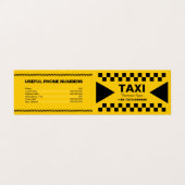 Carte De Visite chauffeur de taxi (Extérieur déplié)