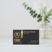 Carte De Visite Chauffeur de taxi Creative Gold Stripe (Debout devant)