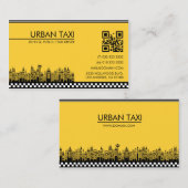 Carte De Visite Chauffeur de taxi de code QR moderne (Devant / Derrière)