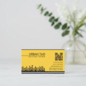 Carte De Visite Chauffeur de taxi de code QR moderne (Debout devant)