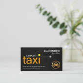 Carte De Visite Chauffeur de taxi de l'aéroport Jaune (Debout devant)