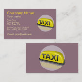 Carte De Visite Chauffeur de taxi de profession (Devant / Derrière)