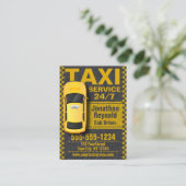Carte De Visite Chauffeur de taxi de service jaune (Debout devant)