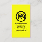 Carte De Visite Chauffeur de taxi face de couche jaune mou sourian (Dos)