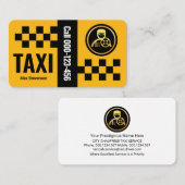 Carte De Visite Chauffeur de taxi Jaune (Devant / Derrière)
