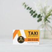 Carte De Visite Chauffeur de taxi Jaune (Debout devant)