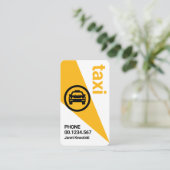 Carte De Visite Chauffeur de taxi Jaune (Debout devant)