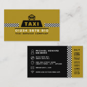 Carte De Visite Chauffeur de taxi moderne et tendance (Devant / Derrière)