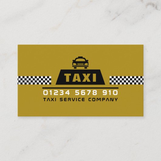 Carte De Visite Chauffeur de taxi moderne et tendance (Devant)