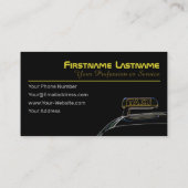 Carte de visite chauffeur de taxi professionnel (Dos)
