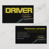 Carte de visite chauffeur de taxi professionnel (Devant / Derrière)