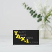 Carte de visite chauffeur de taxi professionnel (Debout devant)