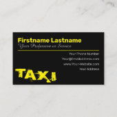 Carte de visite chauffeur de taxi professionnel (Dos)