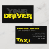Carte de visite chauffeur de taxi professionnel (Devant / Derrière)