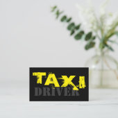 Carte de visite chauffeur de taxi professionnel (Debout devant)