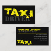 Carte de visite chauffeur de taxi professionnel (Devant / Derrière)