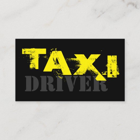 Carte de visite chauffeur de taxi professionnel (Devant)