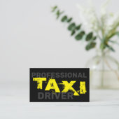Carte de visite chauffeur de taxi professionnel (Debout devant)